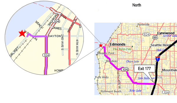 map of Arnies in Edmonds
