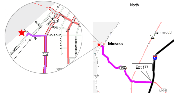 map of Arnies in Edmonds